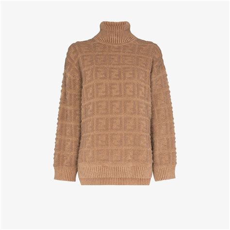 fendi turtle neck|Beige FF wool and cashmere turtleneck jumper .